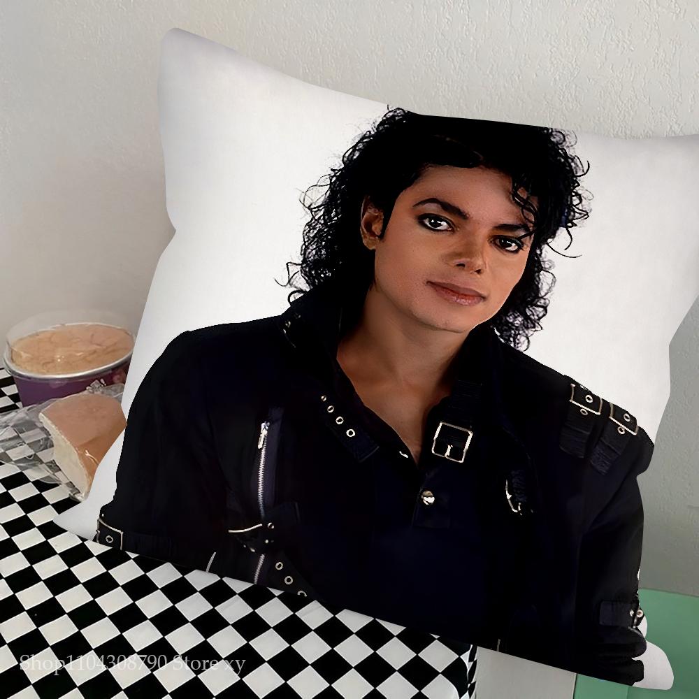 Povlak na polštář M-Michael Jackson Čtvercový polštář Ložnice Pohovka Volný čas Pohodlný polštář Auto Obývací pokoj Domácí dekorace