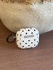 Korean Style Black White Polka Dot Airpods Pro 3 Case for Airpods 3rd Gen Protective Cover with Cute Heart Charm Anti Slip for Airpods 4th Gen