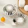 Piatto in Acciaio Inossidabile 304 a Forma di Conchiglia Piatto da Portata Metallo Formaggio Dessert Piatto Contenitore Gioielli Vassoio Metallico Scatola Sapone Decorazione Tavola