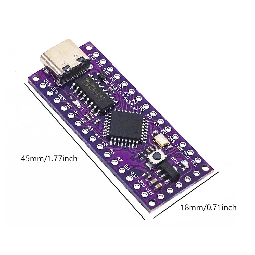 1-5PCS LGT8F328P LQFP32 MiniEVB TYPE-C MICRO USB Compatible HT42B534-1/CH340C Replace NANO V3.0 Controller Board For Arduino