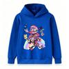 Kids Boys Girls Pullover Hoodie, Funny Cartoon Jester Characters Print Casual Warm Hooded Sweatshirt for Children