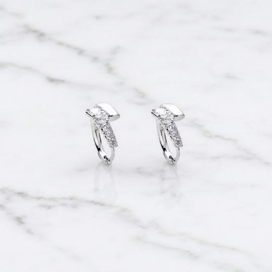 1 Pair Small Hoop Earrings for Women, Sparkling Rhinestone Hoop Earrings, Cubic Zirconia Jewelry Gift for Girlfriend Wife Mom