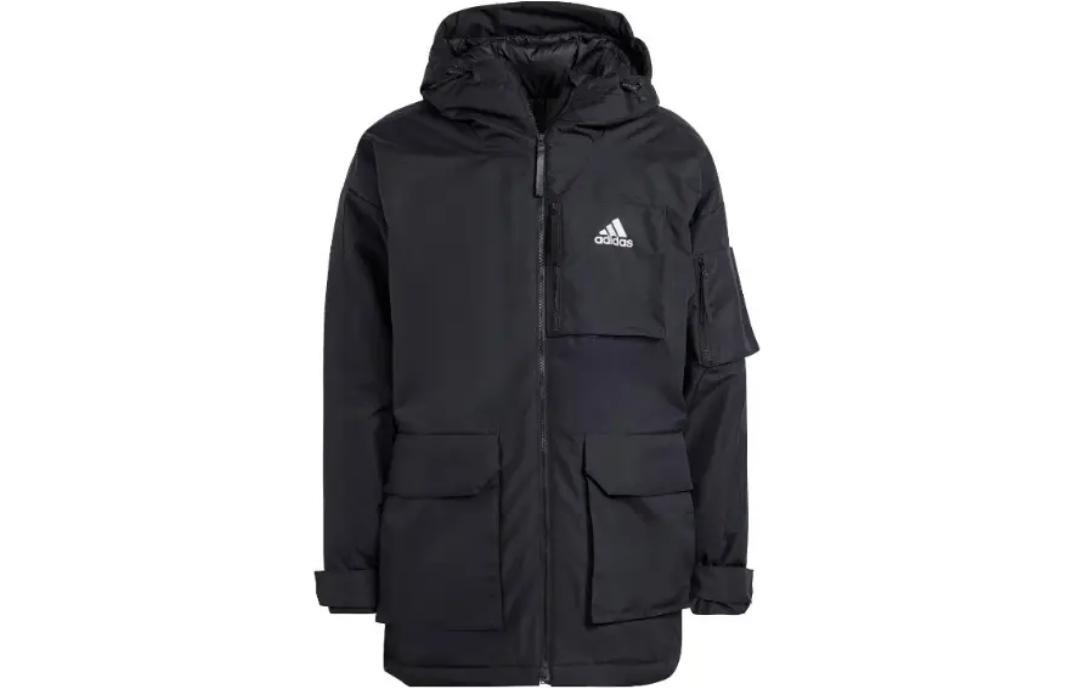 

Adidas Down Jackets Men s Black Hooded Thickened Other HK6665 M