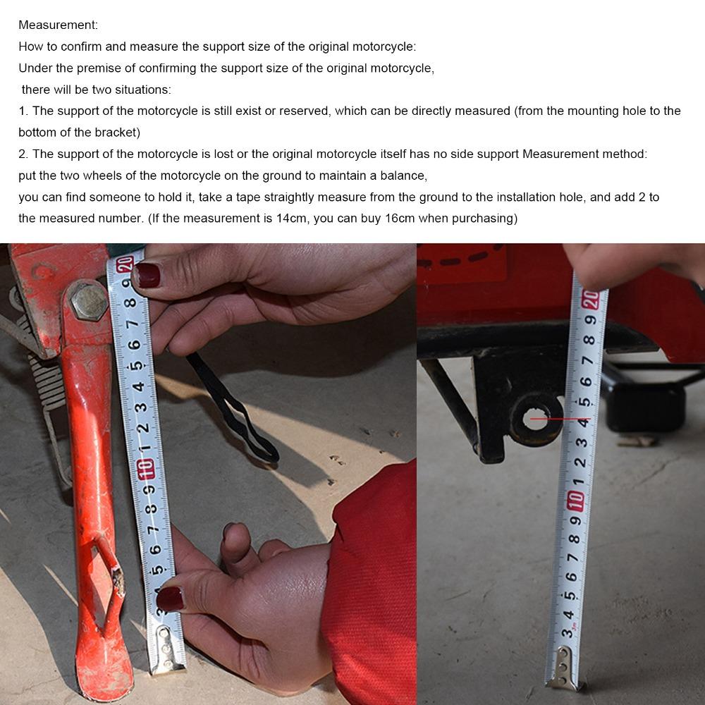 Durable Iron Motorcycle Kickstand with Spring Hardware 18/20cm Parking Foot Support Black Nonslip Kickstand Foot Dirt Bike Stand