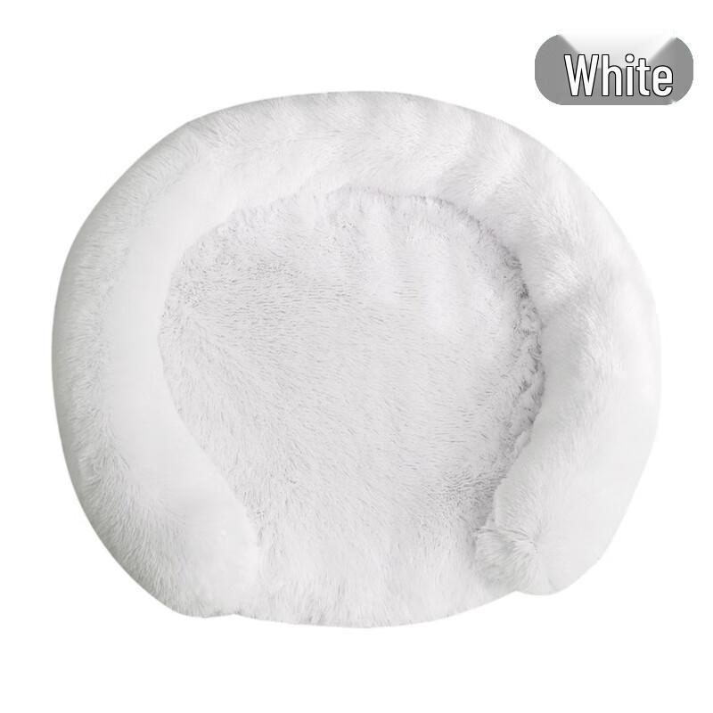 Long Plush Round Pet Bed