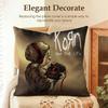 Rock Band KKorn Cushion Cover Natural Linen Organic Fabric DoubleSided Printing Sofa Home Decor Gift Pillow Case