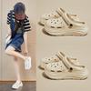 New Summer CH Women's Cave Shoes Bag Head Sandals Flat Bottom Half Smooth Thick Bottom Breathable Comfortable Casual Half Body