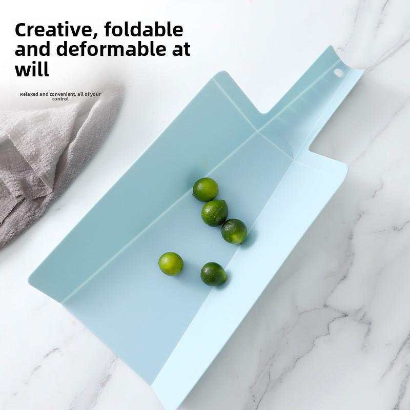 Foldable Plastic Cutting Board - Easy Clean Kitchen Fruit & Salad Prep Board