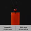Red Agate Pendant Necklace - Peace Amulet for Men & Women