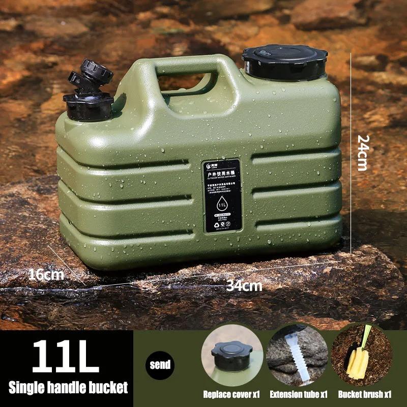 11L Tragbarer Wasserbehälter fürs Auto, großer Wasserbeutel fürs Campen mit abnehmbarem Wasserhahn, kein Auslaufen, für Camping, Angeln, Picknick