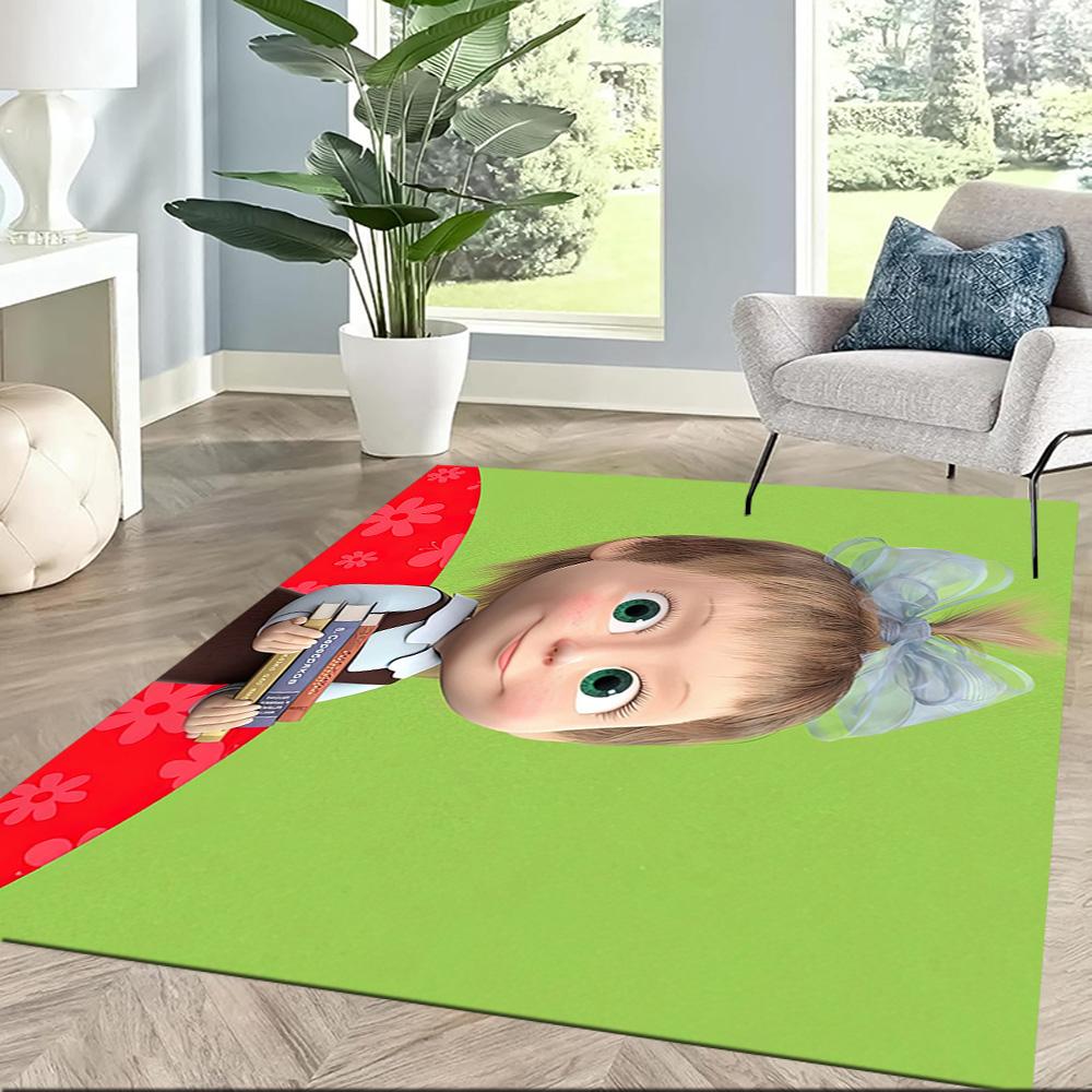 Masha Bear Area Rug Design for Game Room Dormitory Outdoor Hallway Antislip Carpet Anime Office Decor Birthday/Christmas Gift