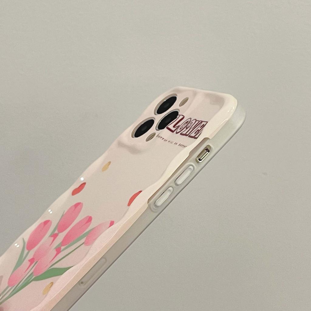 Butterfly Ins Flower Tulips Cute Shell For Iphone 11 12 13 Pro Max 14 Promax Phone Case Cartoon Back Cover Phone Case Conque