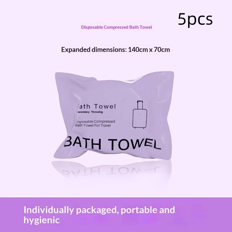 Large Disposable Bath Towel 140*70Cm Compressed Towel Travel Quick-Drying Towel Travel Essential Towel 2/5Pcs