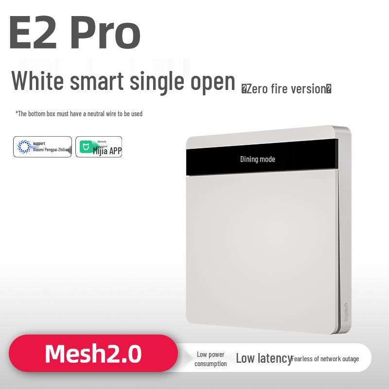 Lingpu Smart Switch E2PRO: Mijia App Connected, Screen Display, Custom Buttons, Mesh 2.0, Dual Control, Multi-Control