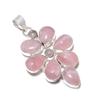Natural Rose Quartz Moonstone Gemstone Pendant In 925 Sterling Silver - Handmade Flower Design, Perfect for Gifts, and Everyday Wear Jewelry Gifts