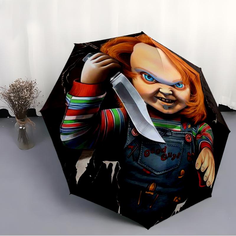 Chucky Fashionable Automatic Opening/Closing Folding Umbrella. Portable and Foldable, Ideal for Gift, Travel, and Daily Use.