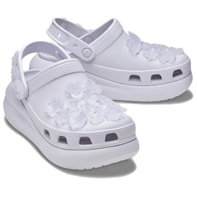 Crocs Crush Translucent Floral Clog Clogs Women's White 213121-5BO
