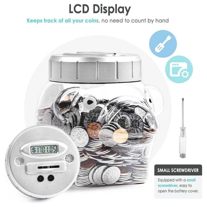 Money Bank For Adults Money Saving Box Savings Bank Desk Decor Savings Box Digital Counting Storage Box Money Banks Money Jar
