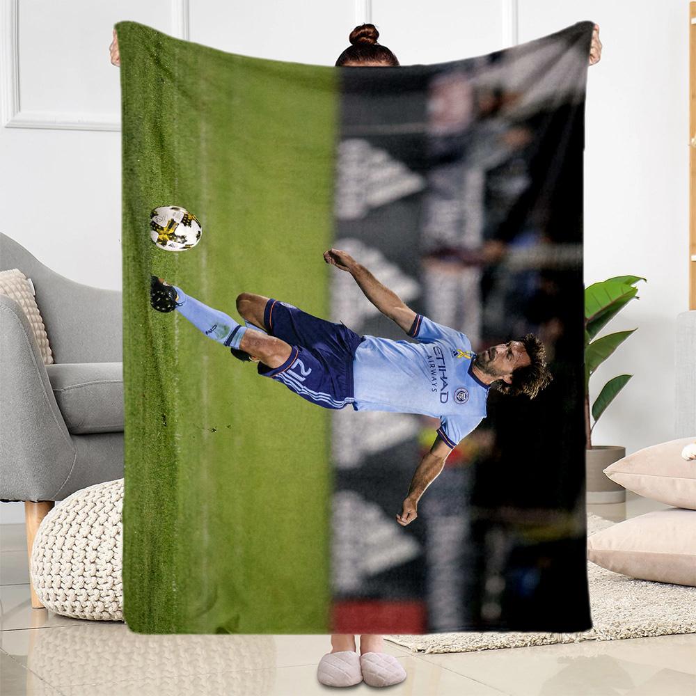 Soccer Player Action Field. Blanket Comfortable Suitable for Couch Bed Chair for All Seasons Stylish Decor Birthday Christmas Gift Blanket
