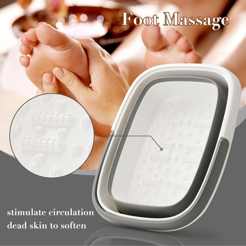 Foot Bath Bucket Portable Folding Household Massage Deep Bucket Over The Knee Foot Bath Tub Over The Calf To Increase The Plastic Foot Bath Bucket.