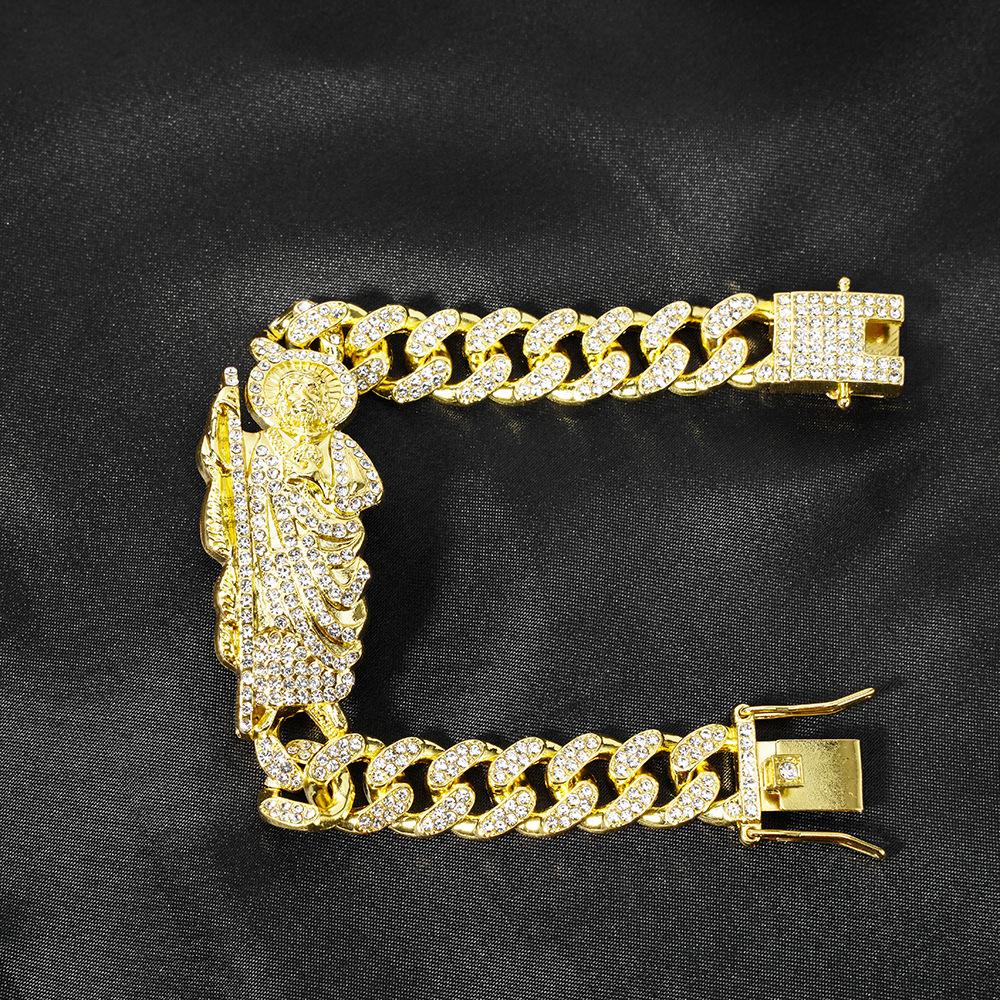 Hip Hop Hipster Diamond Bracelet Cuban Chain Full Diamond Chain Jewelry