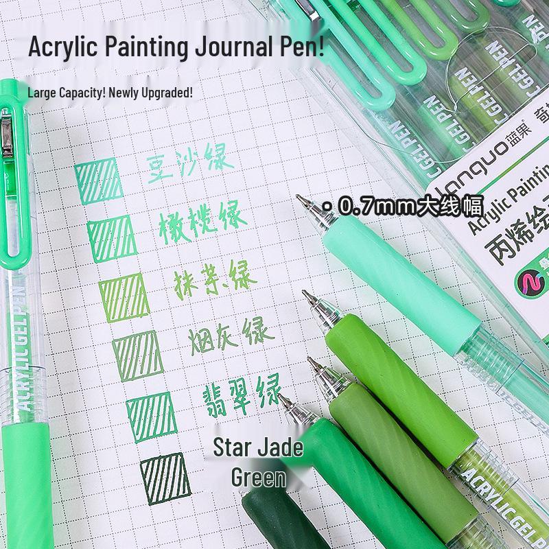 90-Color Blue Fruit Acrylic Paint Pen, 0.7mm Large Capacity Hand-Press Student Journal Marker