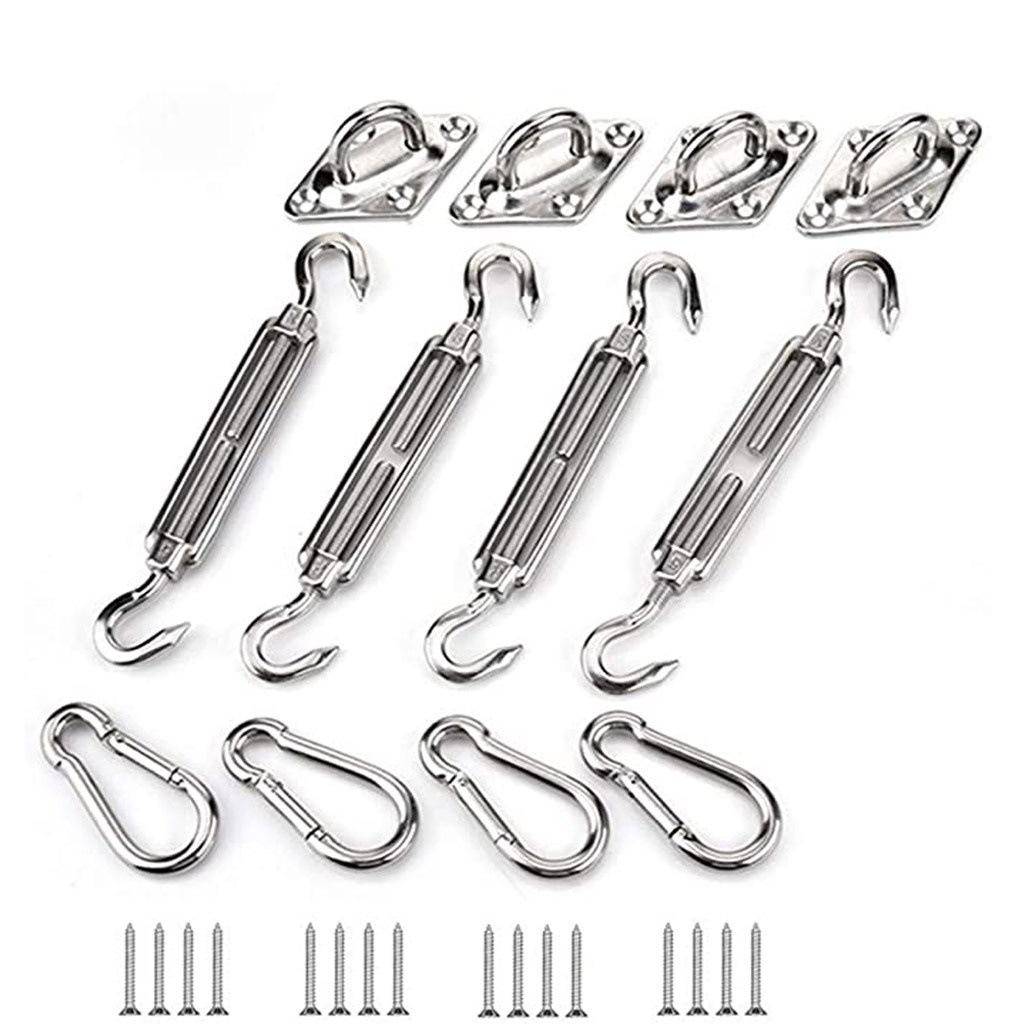 304 Stainless Steel Shade Sail Kit with Turnbuckle Set for Outdoor Use