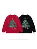 Trendy American Retro Streetwear Knitwear: Lettered Christmas Jacquard Couple Sweater