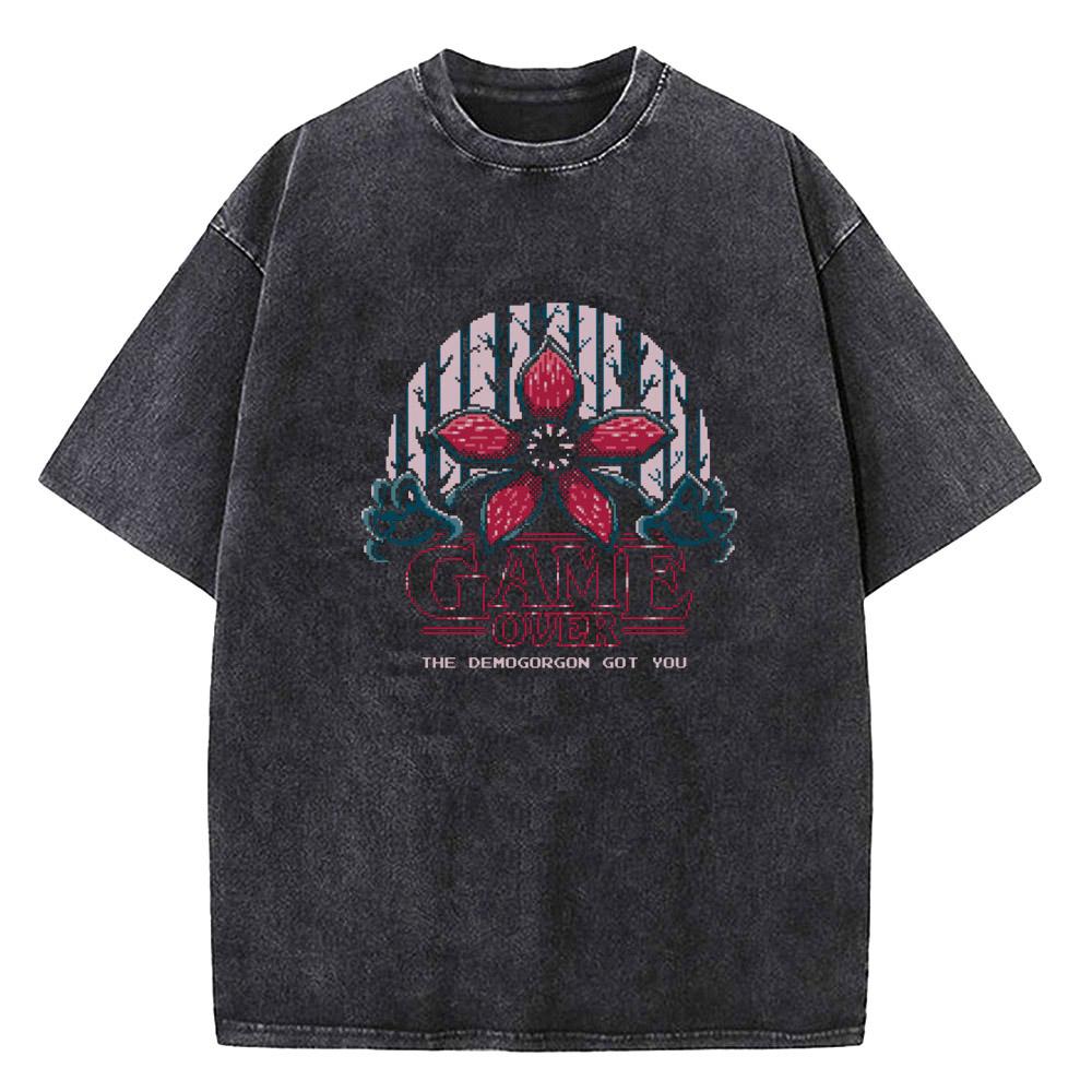 Quality Cotton Acid T Shirt American TV Series Stranger Vintage Washed Movie T-shirt ELEVEN 11 for Men Women
