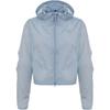 Solid Color Zipper Hooded Long Sleeve Jacket Women Jackets Light-Blue NJ3LR32L