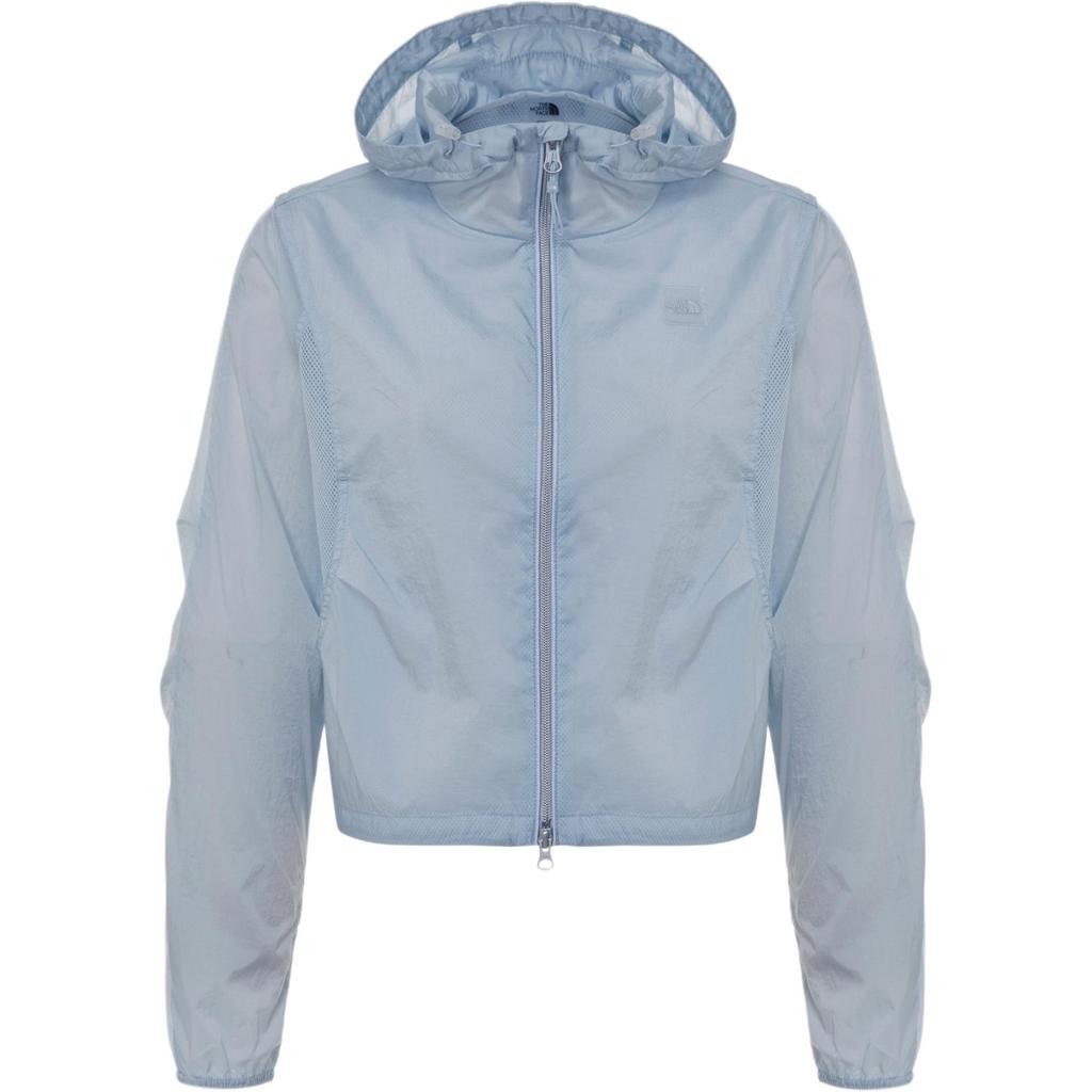 The North Face Solid Color Zipper Hooded Long Sleeve Jacket Women Jackets Light-Blue NJ3LR32L