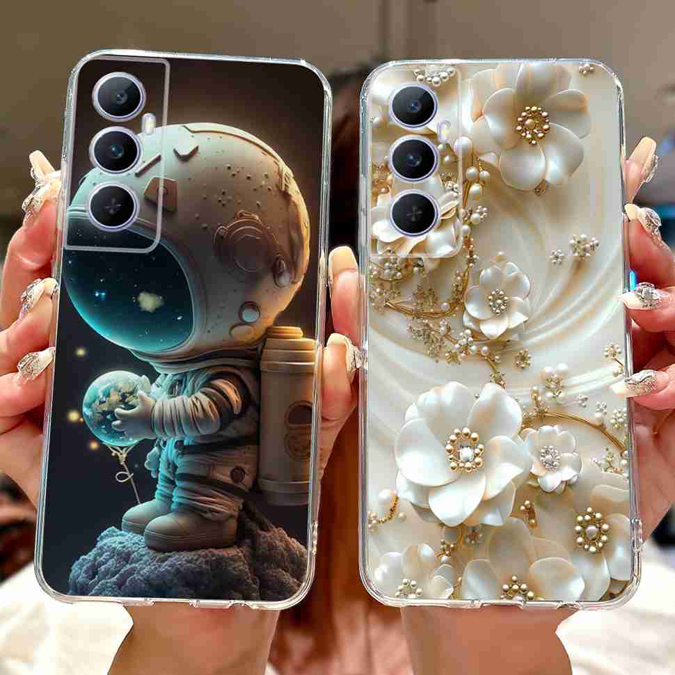 For Realme C65 Case Cute Cartoon Butterfly Cover Soft Silicone Phone Case Fundas For Realme C 65 C65 RealmeC65 4G Bumper