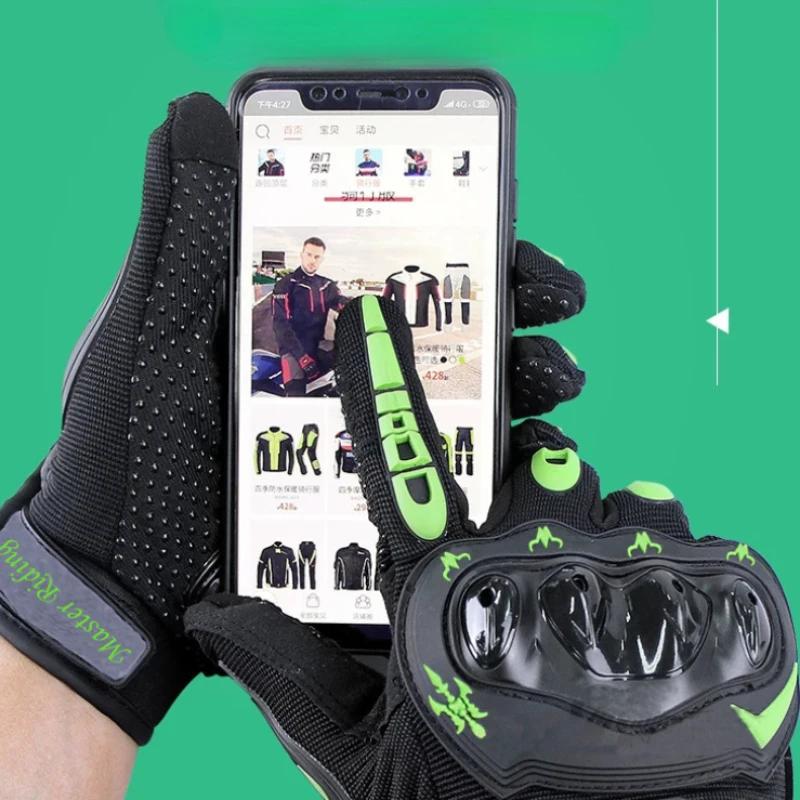 Motorcycle Gloves Touch Screen Breathable Full Finger Outdoor Sports Protection Gloves Bike Bicycle Riding  Moto Cycling Gloves