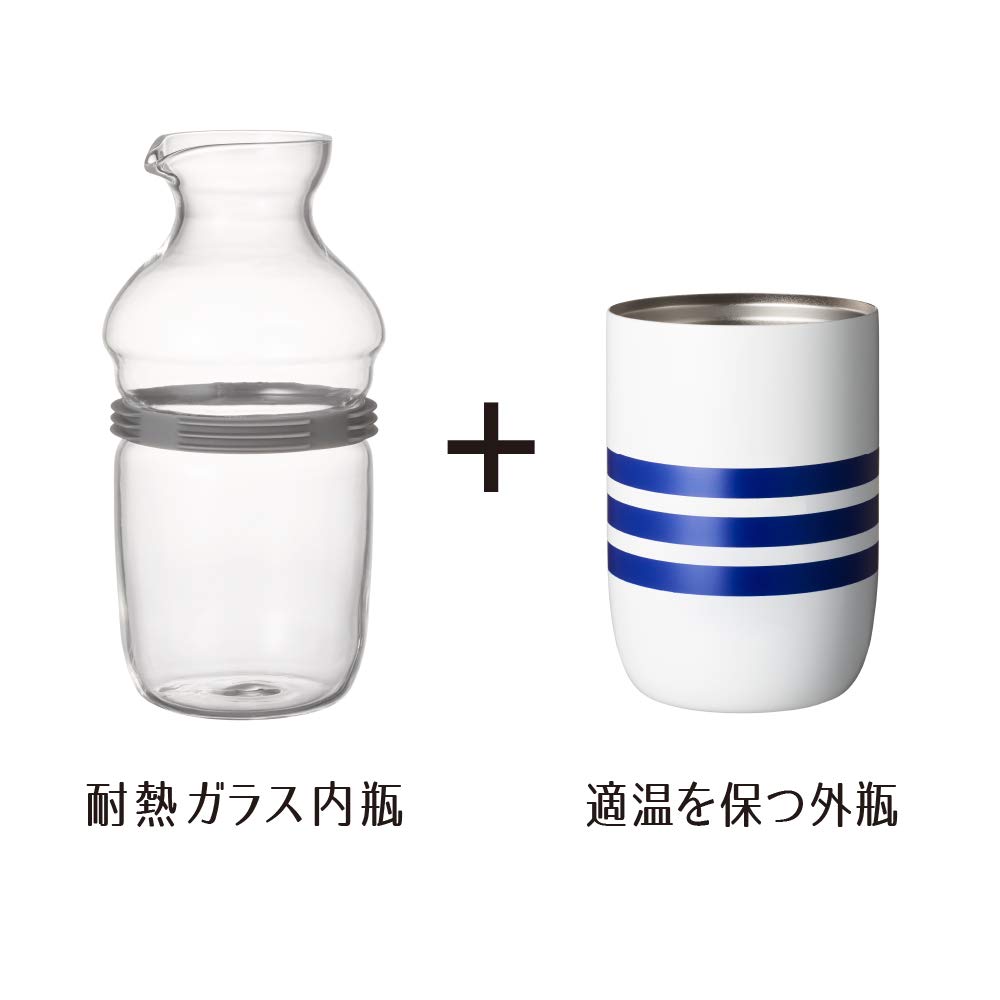 Doshisha Tokkuri White 360ml Drinking Comfort Tokkuri Line ON℃Zone OZNN-360SE