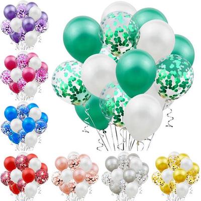 15pcs Pearl Blue White Confetti Latex Balloons Happy Birthday Party Decoration Baby Shower Balloons