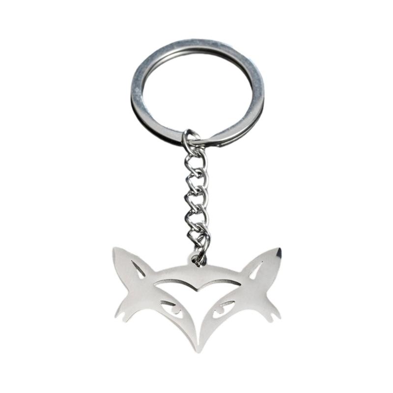Unique Animal Pendant Keychain Stainless Steel Jewelry Gift Ornament For Women Best Friend Souvenir Birthday