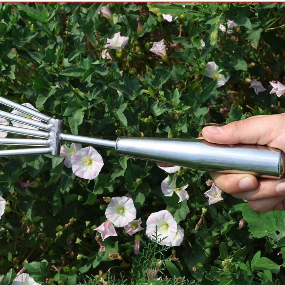 3/5 Claws Small Leaf Rakes Stainless Steel Weeding Removal Puller  Planting Vegetable