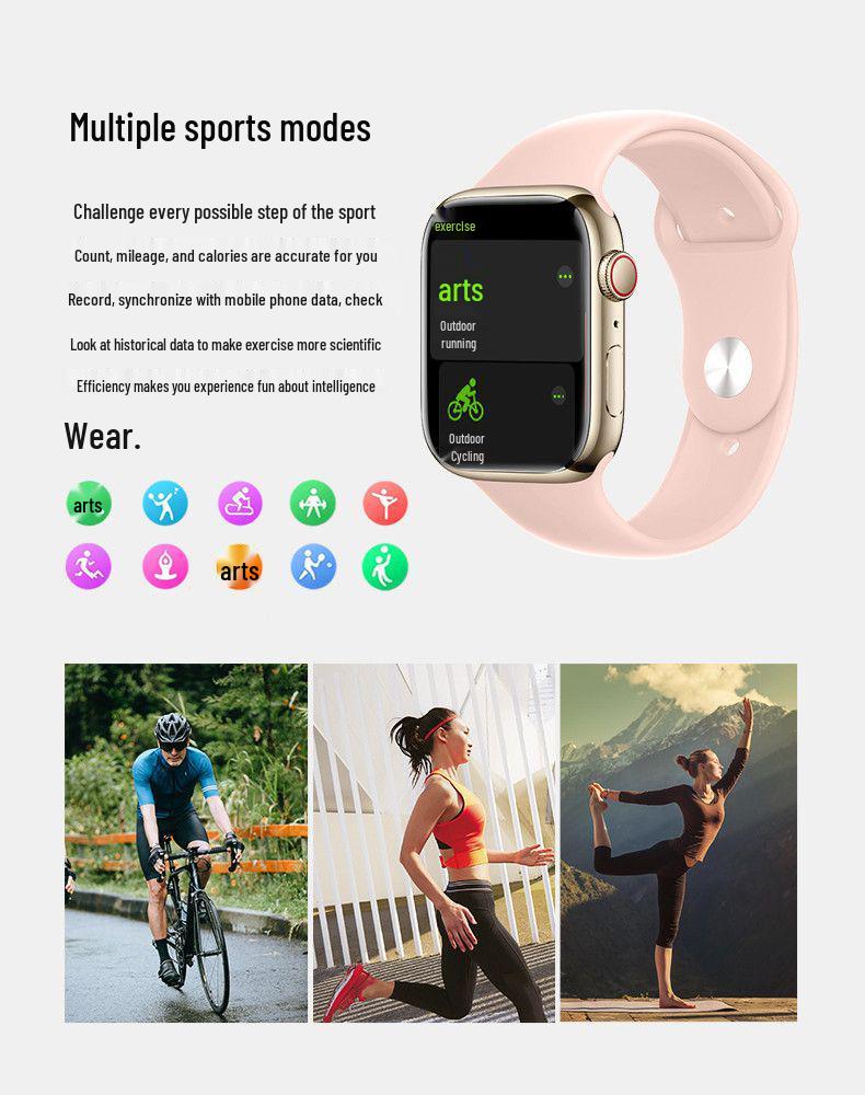 Huaqiangbei S10 Smartwatch: Multifunctional Bracelet with Bluetooth Calls, Pedometer, Heart Rate Monitor & Sports Tracking