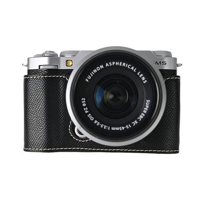 Torba na aparat XM5 Wzór palmy Skóra PU Półobudowa dla Fujifilm XM5 Fuji X-M5 Pokrowiec z otwarciem od spodu