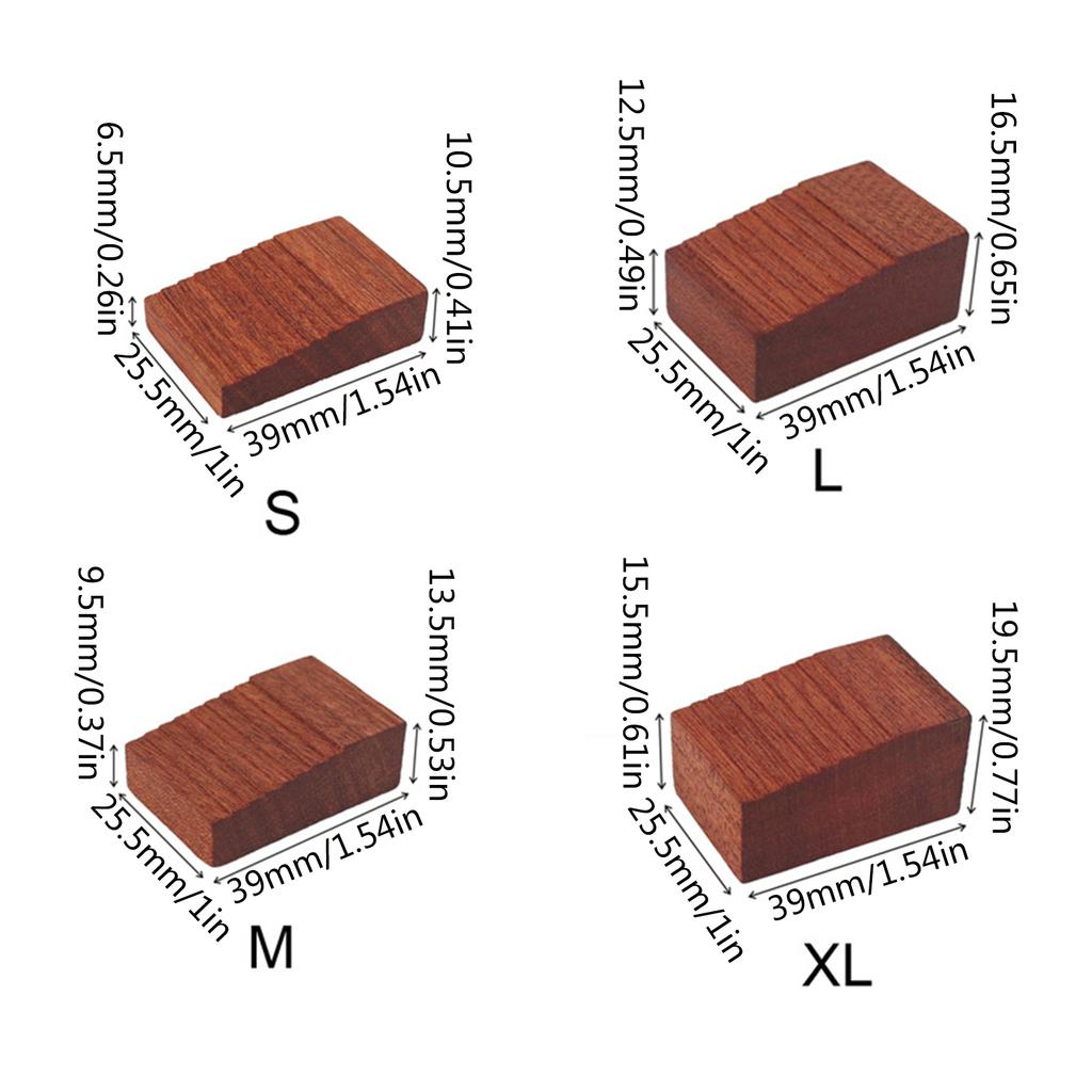 4Pcs Floating Tremolo Set Up Blocks Wood Electric Guitar Tremolo Slider 4 Sizes Wood Guitar Floating Tremolo Trem Wedge