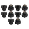 10pcs Universal Black Color Plastic Round Shape Knob Handle M6*25 for Machine Tool