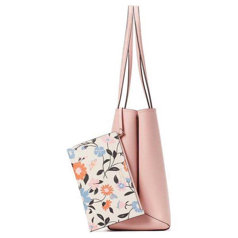New Kate Spade All Day Split Cow Leather Tote Bag, Shopping Bag, Handbag, Shoulder Bag Large Women's Nude Pink PXR00297-650