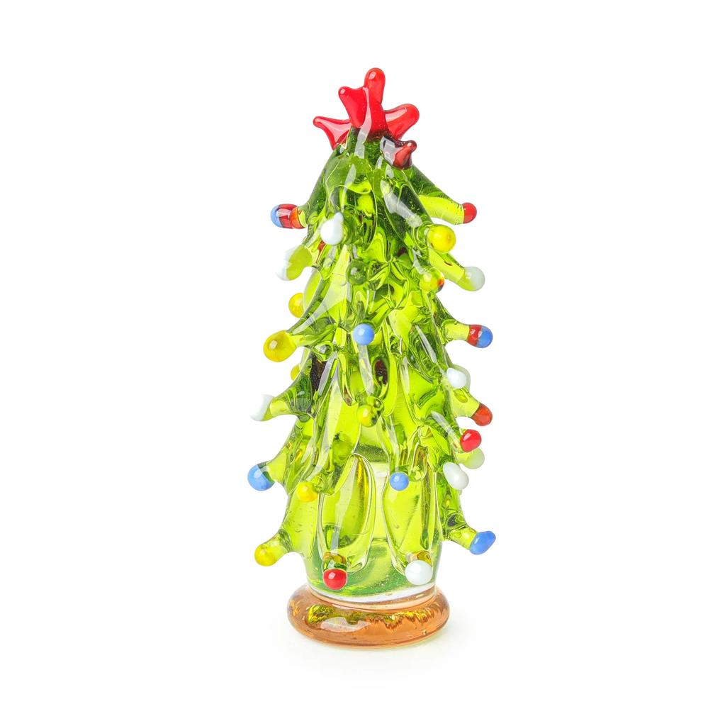 Glass Crafts Jiangsu Glass Ornaments Car Accessories Mini Micro Landscape Christmas Tree  Gift