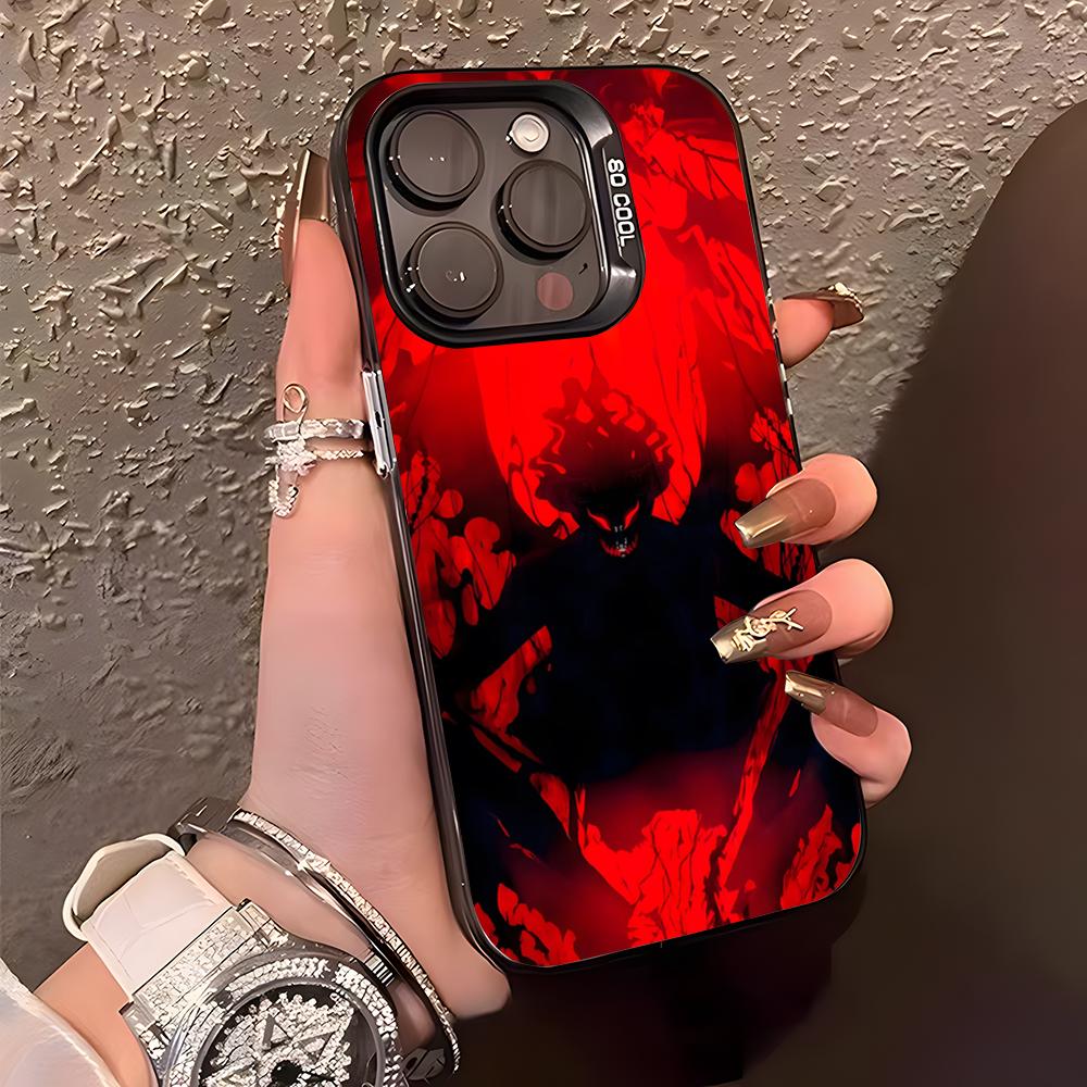 B-Black Hot Clover Phone Case For IPhone17 Air 16 15 14 Plus 13 12 11 Pro XS Max Silver Black Bumper Case