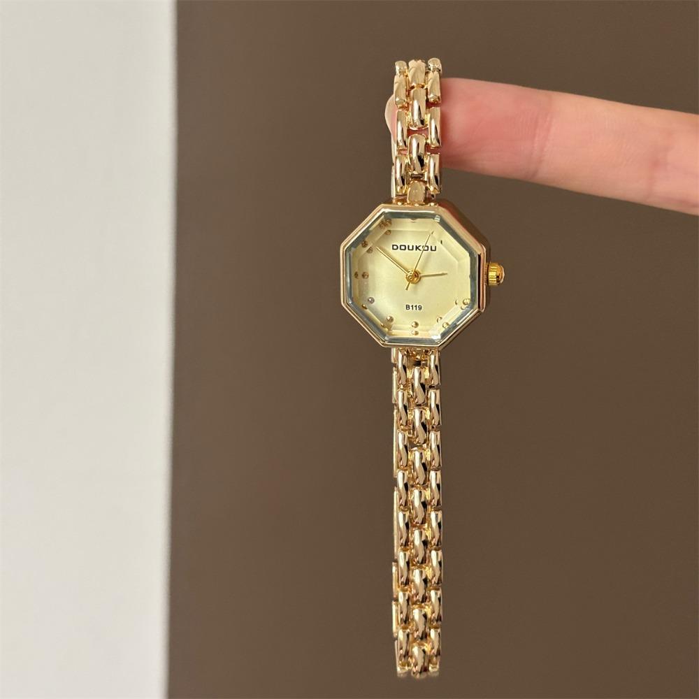 

Vintage Polygon Dial Bracelet Watch Bracelet Strap Elegant Quartz Watch Luxury Minimalist Wristwatch for Women