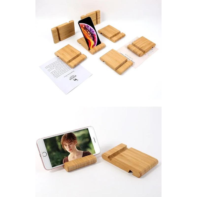1 szt. Drewniany uchwyt na telefon komórkowy Drewniany uchwyt na telefon komórkowy Drewniana podstawa Uchwyt biurkowy na telefon komórkowy Tablet Lenistwo Do iPhone iPad Laptop Samsung