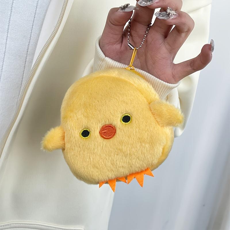 Cute and Silly Little Yellow Chicken Creative Plush Coin Purse. Can Hold Various Small Items. Suitable for Valentine's Day Gifts