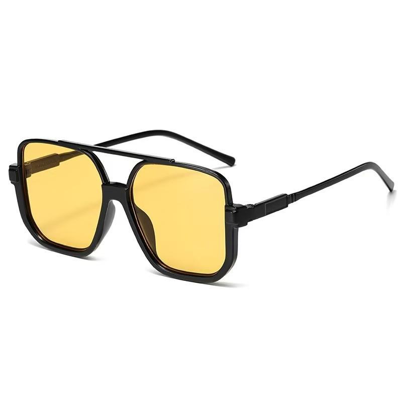 

Korean Retro Brown Sunglasses Female Internet Celebrity Tide High Sense Half Frame Glasses Street Shooting Large Frame Thin Sunglasses