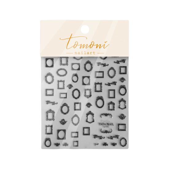 Photo Frame Nail Stickers Non-falling DIY Eye-catching Exquisite Japanese Style Retro Manicure Decals for Female
