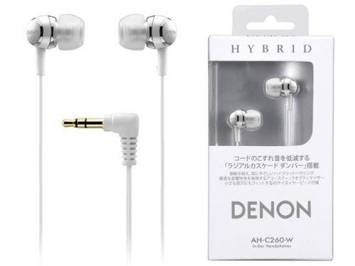 Denon Kulak İçi Kulaklıklar, Beyaz, AH-C260-W